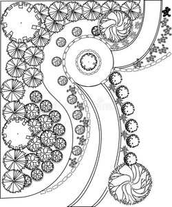 植物符号园林平面图