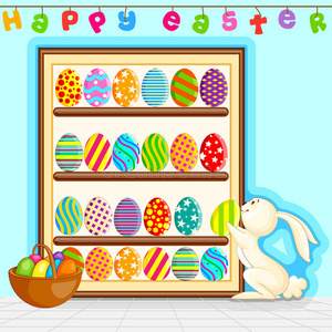 复活节兔子装饰彩蛋图片