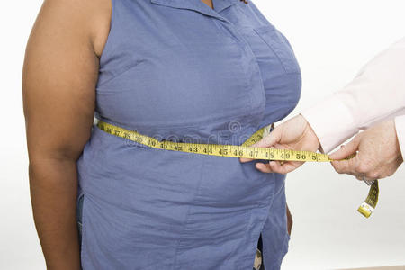 肥胖妇女脂肪团腹部不健康腹部肥胖妇女特写图肥胖老年妇女特写