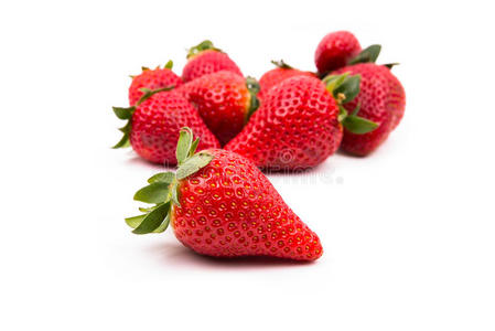 一组熟草莓
