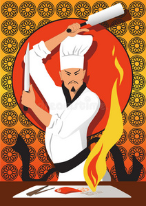 日本厨师图片-日本厨师素材-日本厨师插画-摄图新视界
