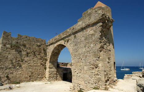 希腊罗德城的中世纪城墙