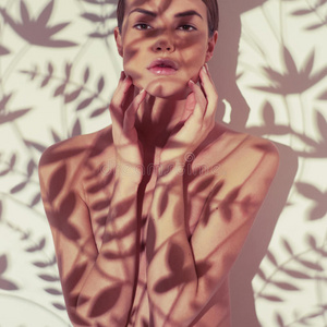 身上有花纹的美女照片