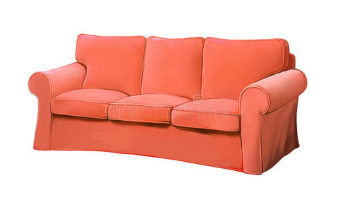 粉红色的沙发家具。沙发