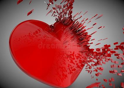 神采奕奕神采奕奕3d爱情心碎插画插画