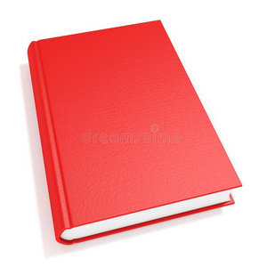 白色背景上的3D红色书籍