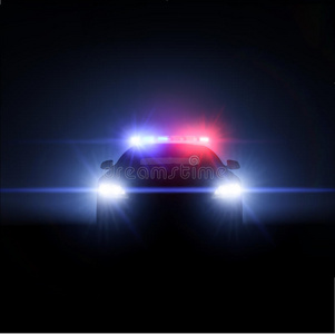 元气满满表情包警车上的灯排得满满的.照片