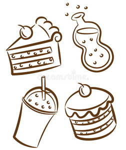 食品图标涂鸦