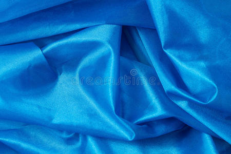 蓝色丝织物背景