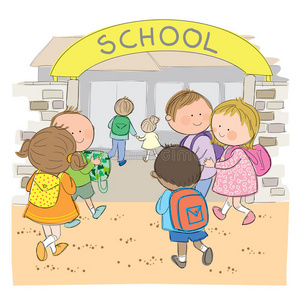 学校课间图画图片