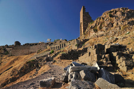 土耳其贝加马的希腊古城佩加蒙