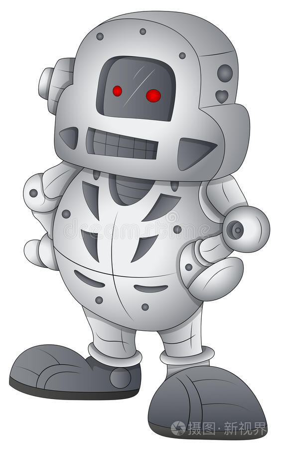 机器人卡通人物矢量图解