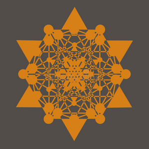 四面体星形四面体印刷照片