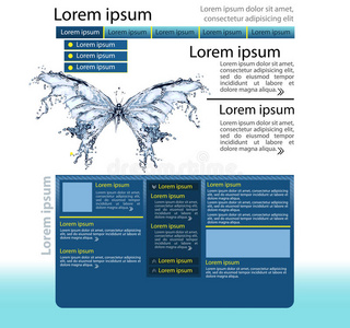 水花蝴蝶网页设计模板