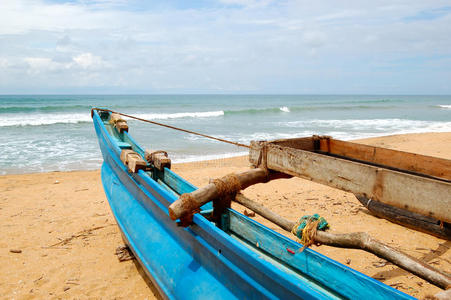 斯里兰卡传统的捕鱼船