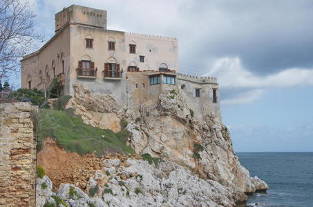 西西里，城堡，悬海