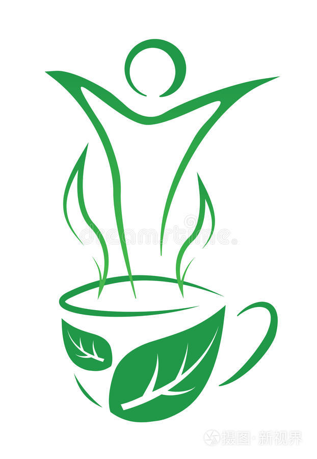 减肥茶矢量图解