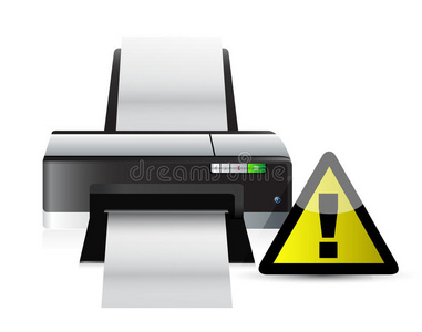 打印机警告标志概念