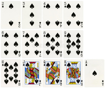 黑桃扑克牌黑桃套装照片