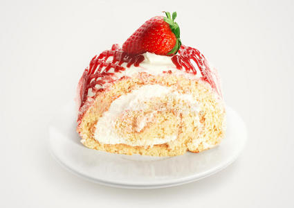 白板草莓蛋糕