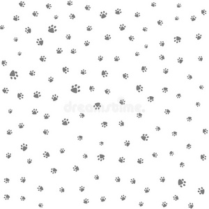 狗脚猫和狗的脚印照片