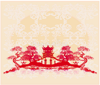 中国园林-抽象古建筑照片