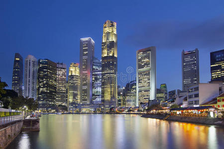新加坡天际线乘船码头