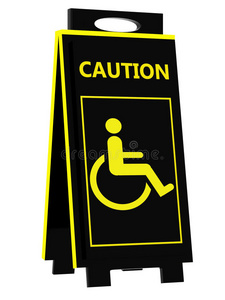 残疾人警告标志