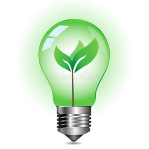 绿色能源理念，lig内的植物生长