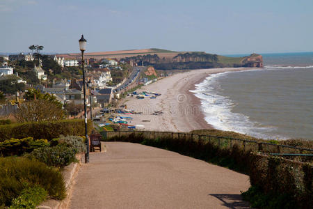 英国东德文郡海岸budleigh salterton