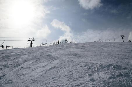 俄罗斯克麦罗沃地区肖里亚山雪莱吉什滑雪场。