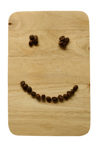 微笑咖啡豆图片