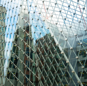 现代玻璃商业中心的艺术外观图片