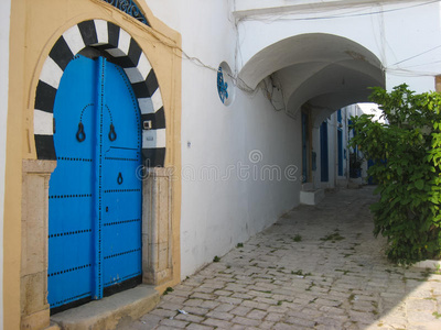 门。摩尔风格。西迪布说。突尼斯