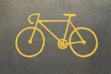 黄色自行车标志