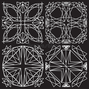 钻石切割的无缝图案