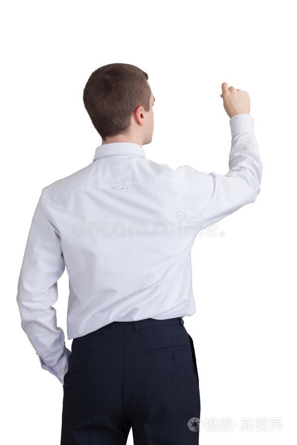 年轻商人的背影