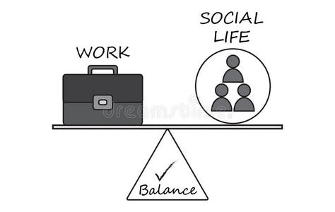 工作与社会生活平衡图图片