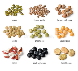 豌豆和豆子的混合物照片