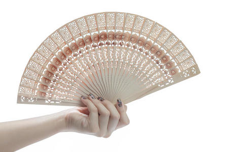 打开的扇子图片