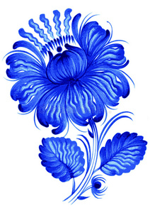 蓝色，花朵