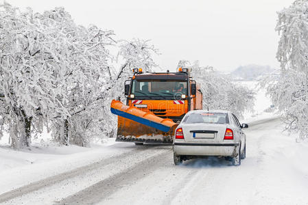 寒冷的 犁地 下雪 冻结 安全 维修 清理 雪犁 机器 小巷