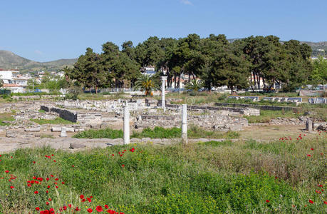 希腊，塞萨利，内安切洛斯的硫代底比斯遗迹