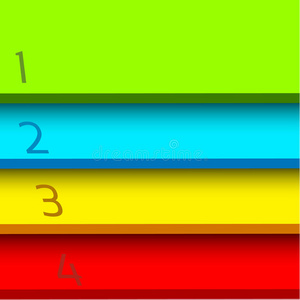 四个彩色阶段选项