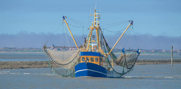 格里茨螃蟹渔船,北海,德国照片