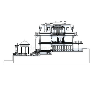 经典建筑线框图片