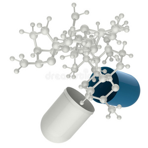 胶囊显示三维分子