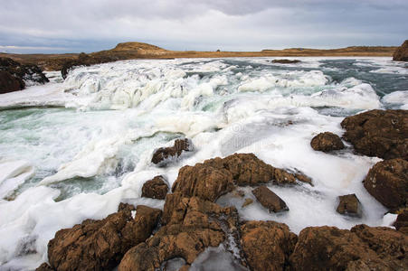 冰岛冰冻瀑布