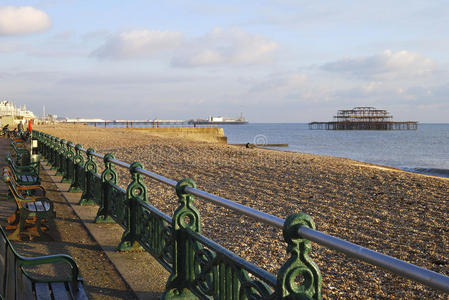 布莱顿海滩。苏塞克斯。英国