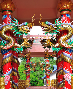 中国庙里的龙